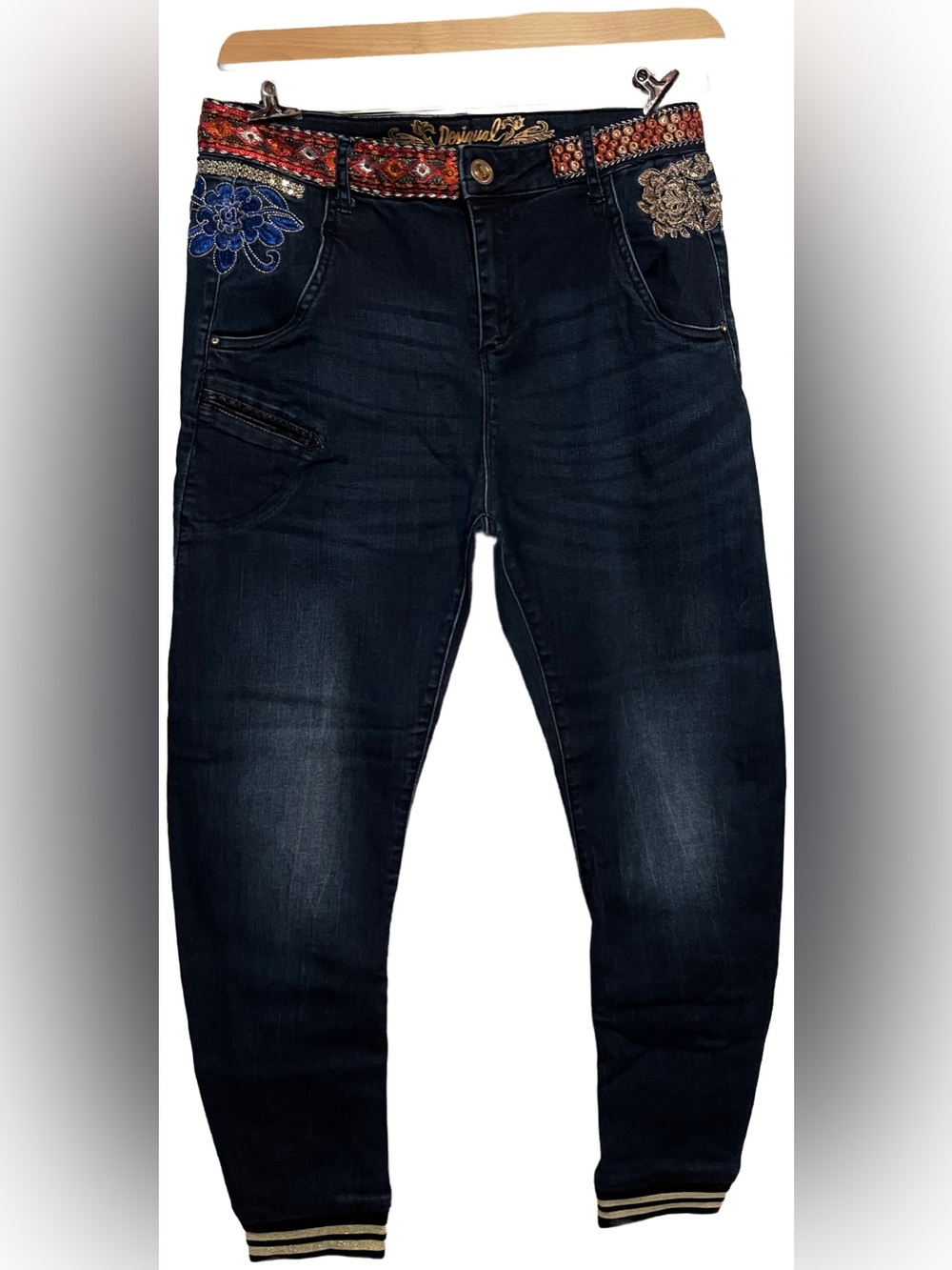 Desigual Exotic boyfriend Jeans Women's Size tag 28/6  30W